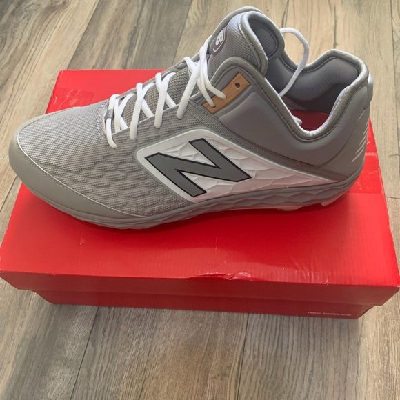 NWT NEW BALANCE 3000v4 GRAY/WHITE BASEBALL CLEATS/SHOES 16 2E (EXTRA‎ WIDE) main image 5